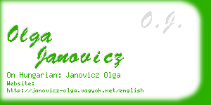 olga janovicz business card